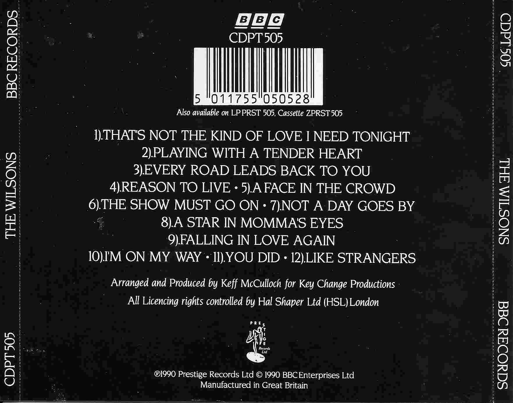 Back cover of CDPT 505